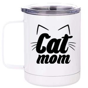 Funny Cat Mom  Cat Lover 12 oz Stainless Steel Tumbler Cup