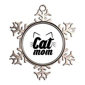 Funny Cat Mom  Cat Lover Metallic Star Ornament