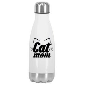 Funny Cat Mom  Cat Lover Stainless Steel Insulated Water Bottle