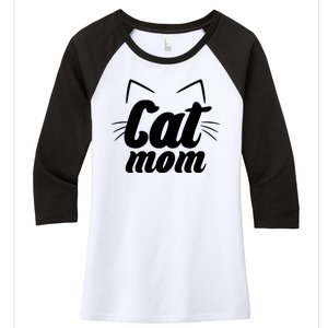 Funny Cat Mom  Cat Lover Women's Tri-Blend 3/4-Sleeve Raglan Shirt