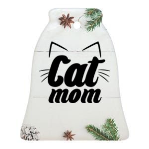 Funny Cat Mom  Cat Lover Ceramic Bell Ornament