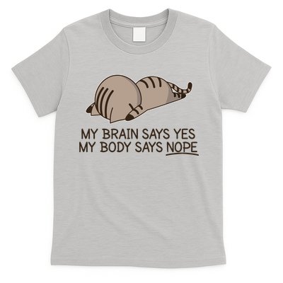 Funny Cat My Body Says NOPE  T-Shirt