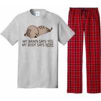 Funny Cat My Body Says NOPE  Pajama Set