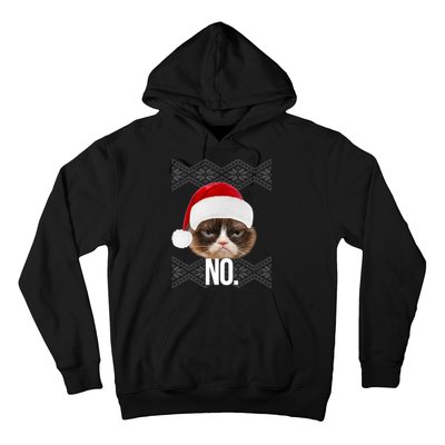 Funny Cat NO Meme Ugly Christmas Sweater Hoodie