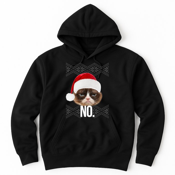 Funny Cat NO Meme Ugly Christmas Sweater Hoodie