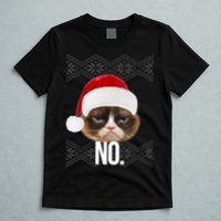 Funny Cat NO Meme Ugly Christmas Sweater T-Shirt