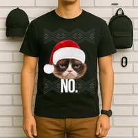 Funny Cat NO Meme Ugly Christmas Sweater T-Shirt
