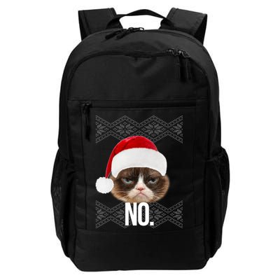 Funny Cat NO Meme Ugly Christmas Sweater Daily Commute Backpack