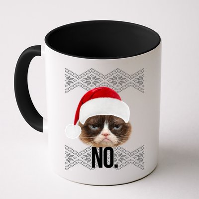 Funny Cat NO Meme Ugly Christmas Sweater Mug