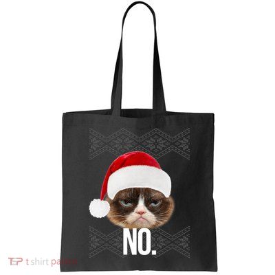 Funny Cat NO Meme Ugly Christmas Sweater Bag