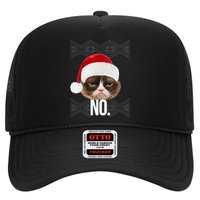 Funny Cat NO Meme Ugly Christmas Sweater Trucker Hat