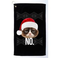 Funny Cat NO Meme Ugly Christmas Sweater Golf Towel