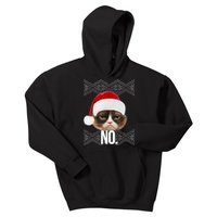 Funny Cat NO Meme Ugly Christmas Sweater Kids Hoodie