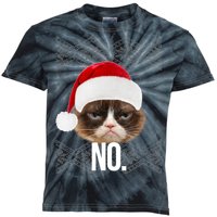 Funny Cat NO Meme Ugly Christmas Sweater Kids Tie-Dye T-Shirt