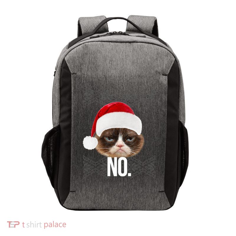 Funny Cat NO Meme Ugly Christmas Sweater Vector Backpack