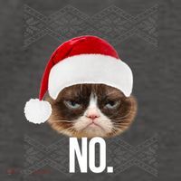 Funny Cat NO Meme Ugly Christmas Sweater Vector Backpack