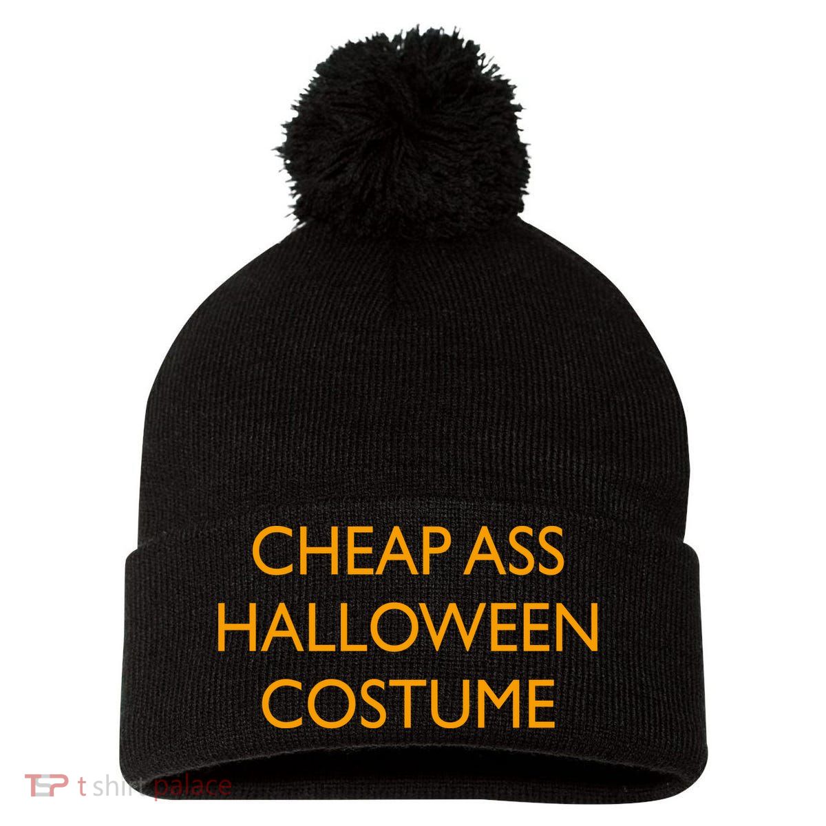 Funny Cheap Ass Halloween Costume Pom Pom 12in Knit Beanie