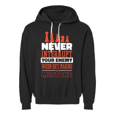 Funny Chess Quote Garment-Dyed Fleece Hoodie