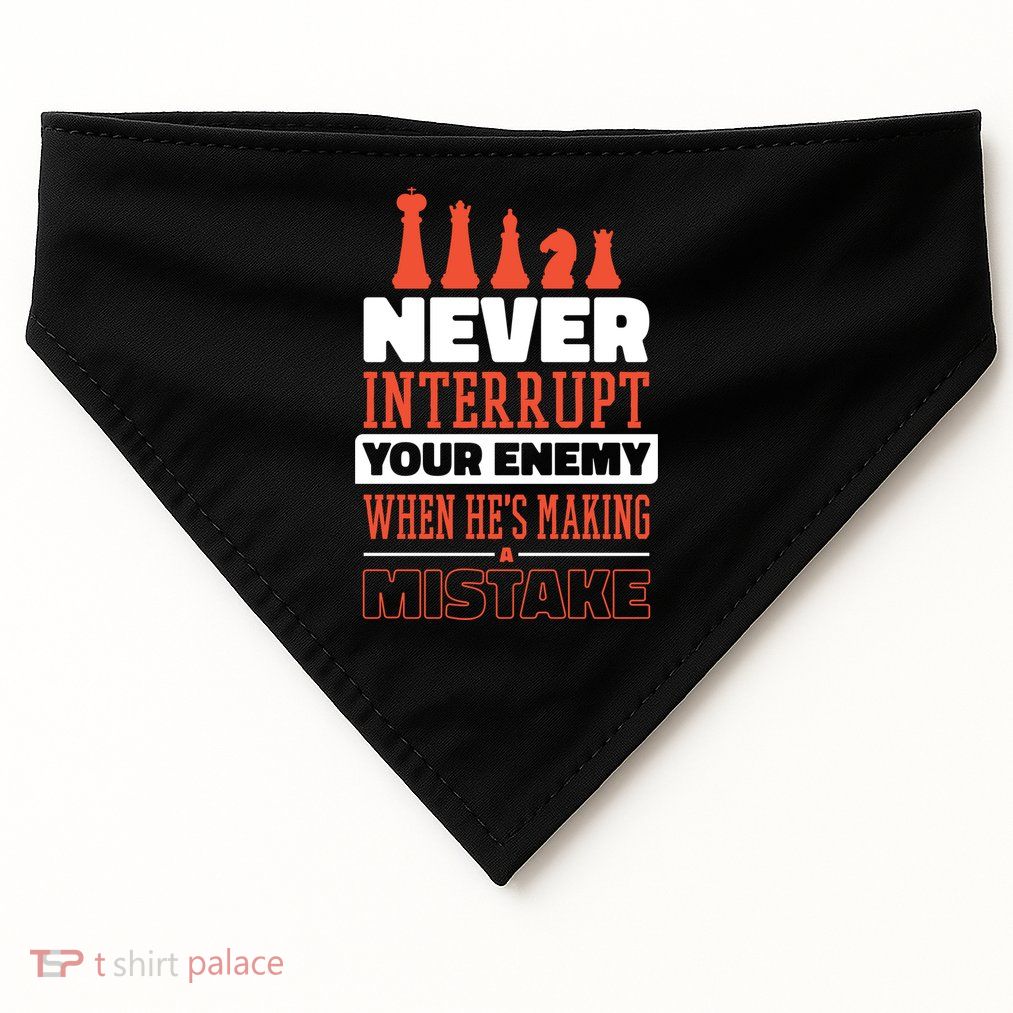 Funny Chess Quote USA-Made Doggie Bandana