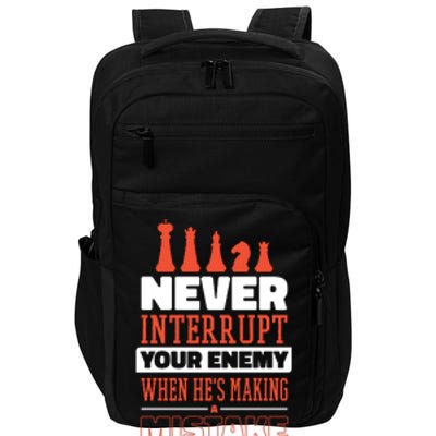 Funny Chess Quote Impact Tech Backpack