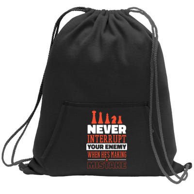 Funny Chess Quote Sweatshirt Cinch Pack Bag