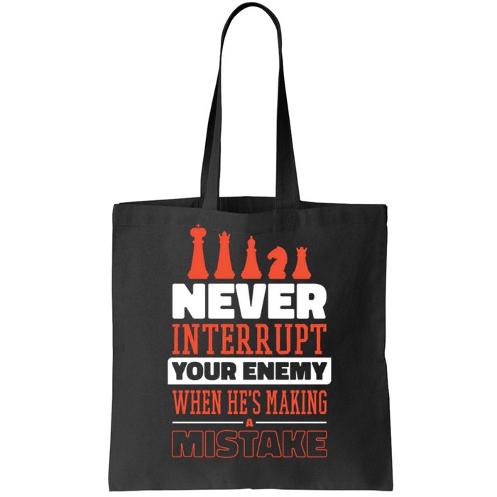 Funny Chess Quote Tote Bag