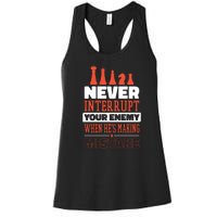 Funny Chess Quote Women's Racerback Tank