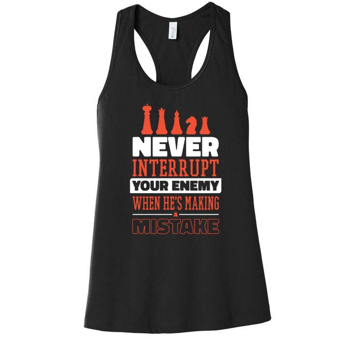 Funny Chess Quote Women's Racerback Tank