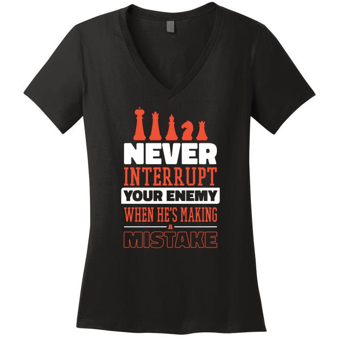 Funny Chess Quote Women's V-Neck T-Shirt