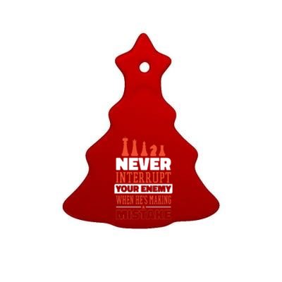 Funny Chess Quote Ceramic Tree Ornament