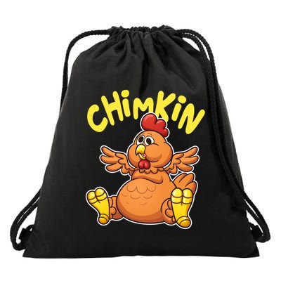 Funny Chimkin Meme Chunky Chicken Drawstring Bag