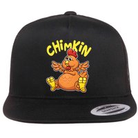 Funny Chimkin Meme Chunky Chicken Flat Bill Trucker Hat