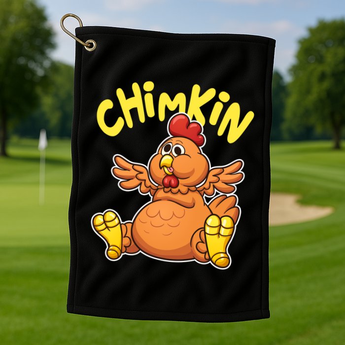 Funny Chimkin Meme Chunky Chicken Golf Towel
