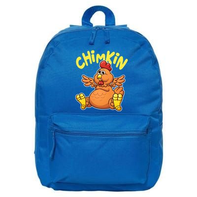 Funny Chimkin Meme Chunky Chicken 16 in Basic Backpack