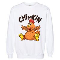 Funny Chimkin Meme Chunky Chicken Garment-Dyed Sweatshirt