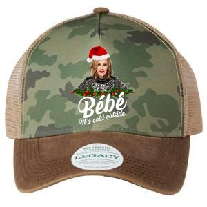 Funny Christmas Bebe It's Cold Outside  Legacy Tie Dye Trucker Hat