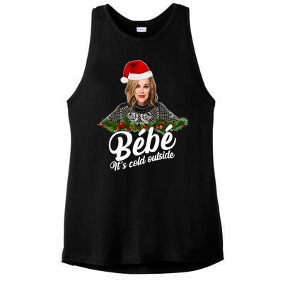 Funny Christmas Bebe It's Cold Outside  Ladies PosiCharge Tri-Blend Wicking Tank