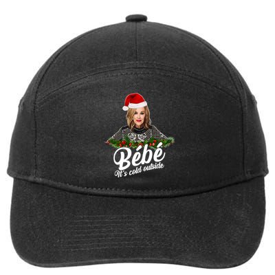 Funny Christmas Bebe It's Cold Outside  7-Panel Snapback Hat