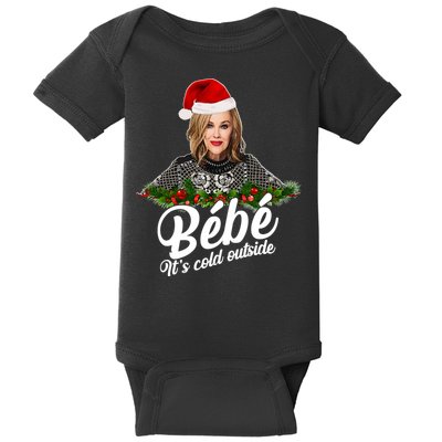 Funny Christmas Bebe It's Cold Outside  Baby Bodysuit