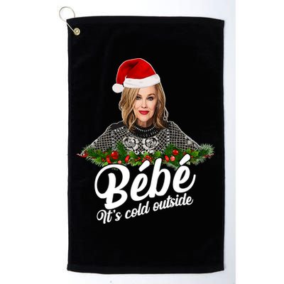 Funny Christmas Bebe It's Cold Outside  Golf Towel