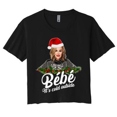 Funny Christmas Bebe It's Cold Outside  Crop Top