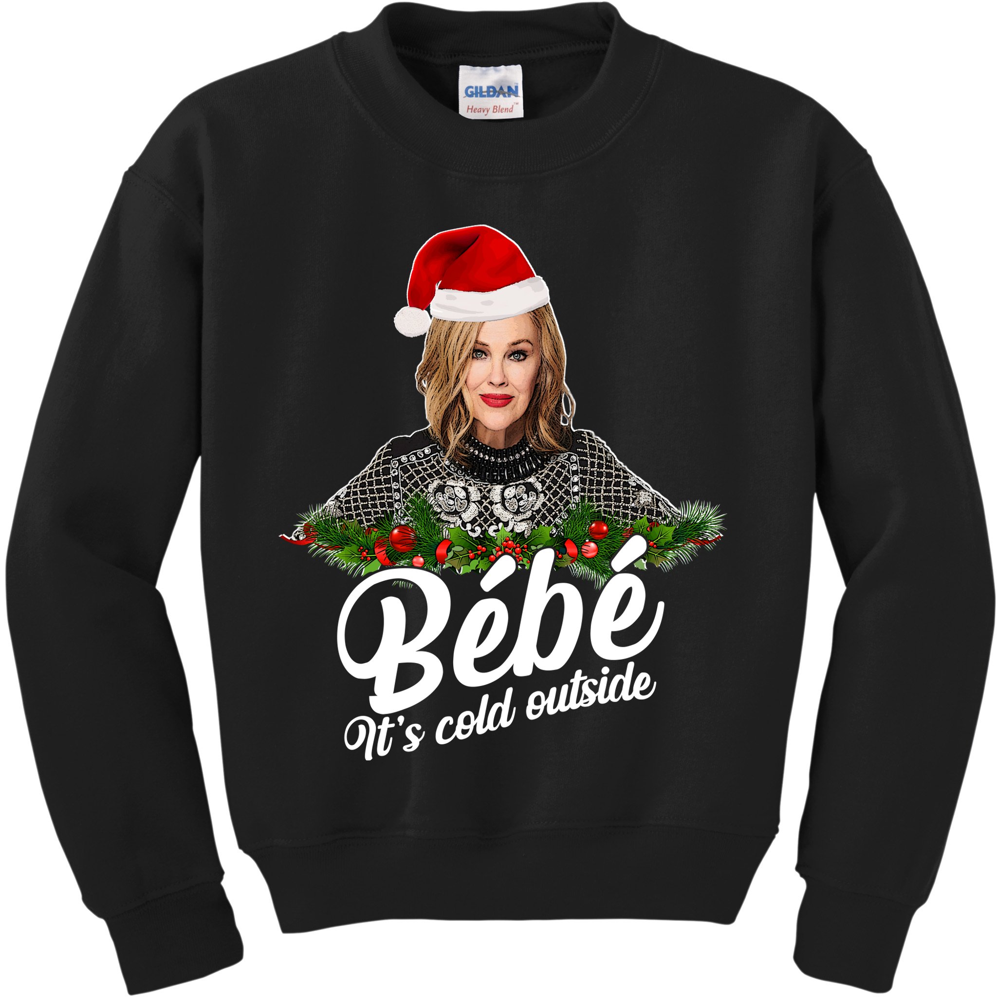 Funny Christmas Bebe It's Cold Outside  Kids Sweatshirt
