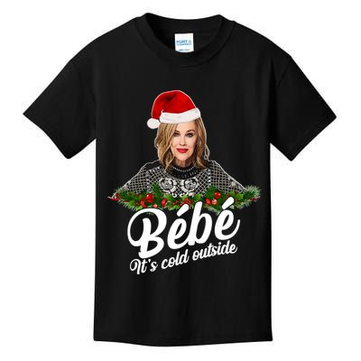 Funny Christmas Bebe It's Cold Outside  Kids T-Shirt