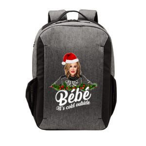 Funny Christmas Bebe It's Cold Outside  Vector Backpack