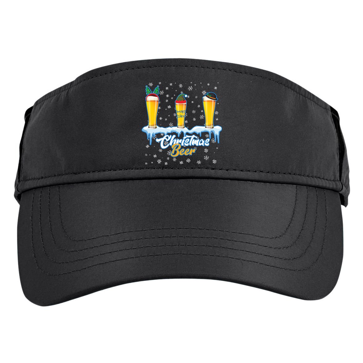 Funny Christmas Beer Adult Drive Performance Visor