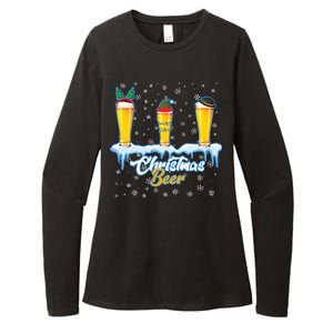 Funny Christmas Beer Womens CVC Long Sleeve Shirt