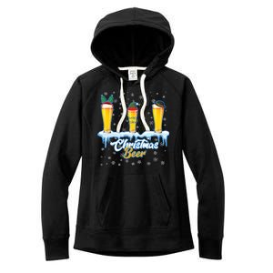 Funny Christmas Beer Women's Fleece Hoodie