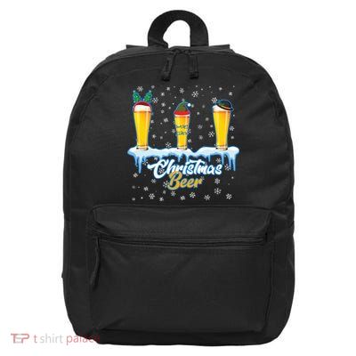 Funny Christmas Beer 16 in Basic Backpack