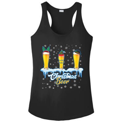 Funny Christmas Beer Ladies PosiCharge Competitor Racerback Tank