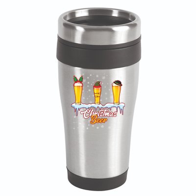 Funny Christmas Beer 16oz Travel Tumbler